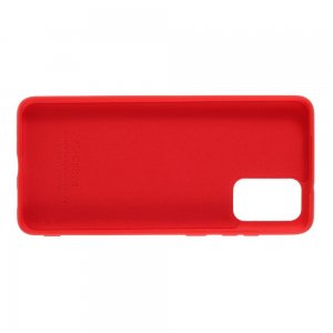 Силиконовый чехол мягкая подкладка из микрофибры для Samsung Galaxy S20 Красный