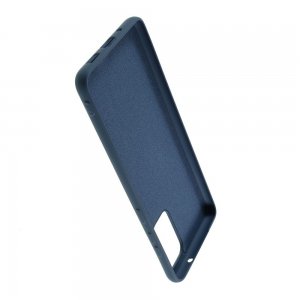 Силиконовый чехол мягкая подкладка из микрофибры для Samsung Galaxy S20 Plus Синий