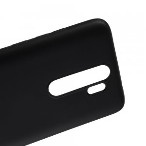 Силиконовый чехол мягкая подкладка из микрофибры для Xiaomi Redmi Note 8 Pro Черный