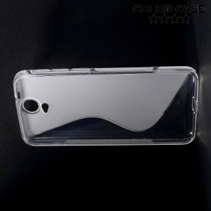 Силиконовый чехол для HTC One E9 Plus S-образный - Прозрачный