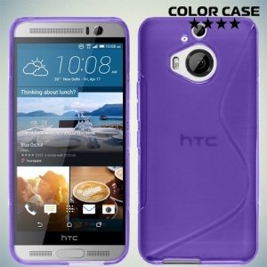 Силиконовый чехол для HTC One М9 Plus S-образный - Фиолетовый
