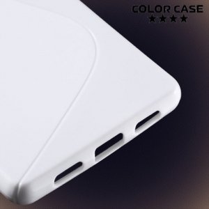 Силиконовый чехол для Huawei P8 Lite - Белый S-образный