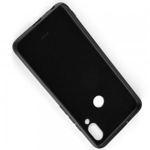 Силиконовый Защитный Чехол с Покрытием из PU Кожи для Meizu Note 9 Серый