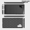 Carbon Силиконовый матовый чехол для Samsung Galaxy Note 10+ - Черный цвет