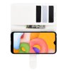 Чехол книжка для Samsung Galaxy A01 с отделениями для карт и подставкой Белый