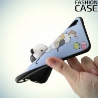 3D силиконовый чехол антистресс для iPhone Xs / X - Мишка