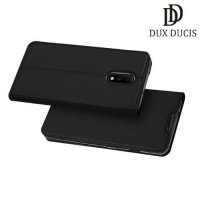 Dux Ducis чехол книжка для OnePlus 7 с магнитом и отделением для карты - Черный