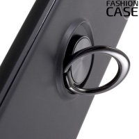 ArmaRing Двухкомпонентный чехол для Samsung Galaxy J6 Plus с кольцом для магнитного автомобильного держателя - Черный