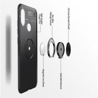 ArmaRing Двухкомпонентный чехол для Xiaomi Mi 8 с кольцом для магнитного автомобильного держателя - Черный