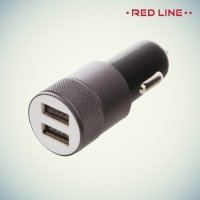 Автомобильная зарядка 2.1А USB Red Line C20 черная