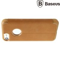 Baseus Simple Series чехол с функцией умного ответа для iPhone 8/7 - Коричневый
