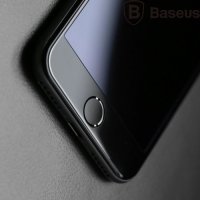Baseus защитное стекло 3D для iphone 7 на весь экран с закругленными силиконовыми краями - Белый