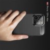 Carbon Силиконовый матовый чехол для iPhone 13 Pro Max - Черный