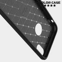 Carbon Силиконовый матовый чехол для iPhone XS Max - Коралловый