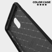 Carbon Силиконовый матовый чехол для OnePlus 6T - Черный