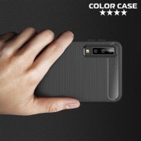 Carbon Силиконовый матовый чехол для Samsung Galaxy A7 2018 SM-A750F - Черный