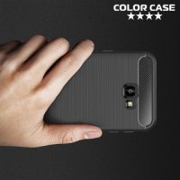 Carbon Силиконовый матовый чехол для Samsung Galaxy J4 Plus - Черный
