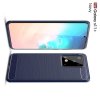 Carbon Силиконовый матовый чехол для Samsung Galaxy S20 Ultra - Синий