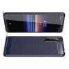 Carbon Силиконовый матовый чехол для Sony Xperia 1 II - Синий
