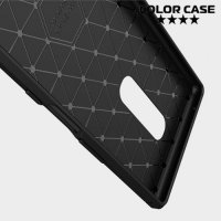 Carbon Силиконовый матовый чехол для Sony Xperia 1 - Черный