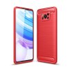 Carbon Силиконовый матовый чехол для Xiaomi Poco X3 NFC - Красный цвет