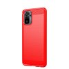 Carbon Силиконовый матовый чехол для Xiaomi Redmi Note 10 - Красный