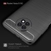 Carbon Силиконовый матовый чехол для Xiaomi Redmi Note 9T - Черный