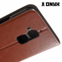 Чехол флип книжка для Asus ZenFone 3 Max ZC520TL  - Коричневый