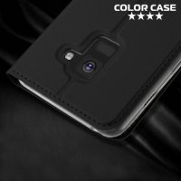 Чехол флип книжка для Samsung Galaxy A8 Plus 2018 - Черный