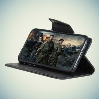 Чехол флип книжка для Samsung Galaxy J8 2018 - Черный