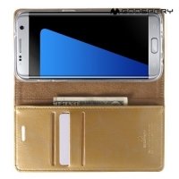 Чехол флип книжка для Samsung Galaxy S7 Edge - Золотой