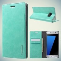 Чехол флип книжка для Samsung Galaxy S7 Edge - Бирюзовый
