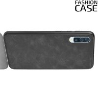 Чехол силиконовый кейс под кожу для Samsung Galaxy A70 - Черный