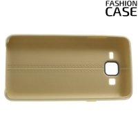 Чехол кейс под кожу для Samsung Galaxy On5 - Золотой