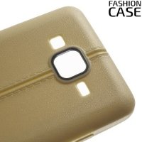 Чехол кейс под кожу для Samsung Galaxy On5 - Золотой