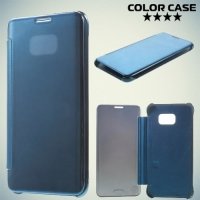 Чехол книжка ColorCase с функцией Clear View Cover для Samsung Galaxy S6 Edge Plus - Синий