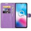 Чехол книжка для Alcatel 1S (2021)/3L (2021) отделения для карт и подставка Фиолетовый