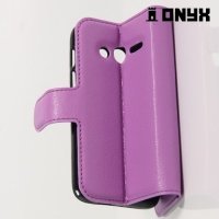 Чехол книжка для Alcatel One Touch Pixi 4 (4) 4034D - Фиолетовый