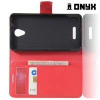Чехол книжка для Alcatel One Touch POP 4 5051D - Красный
