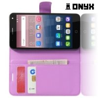 Чехол книжка для Alcatel One Touch POP 4 5051D - Фиолетовый