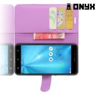Чехол книжка для Asus ZenFone 3 Zoom ZE553KL - Фиолетовый