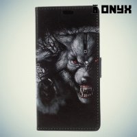 Чехол книжка для Asus Zenfone 4 Max ZC520KL - Злой волк