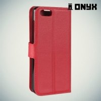 Чехол книжка для Asus Zenfone 4 Max ZC520KL - Красный