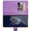 Чехол книжка для Asus Zenfone 8 Flip отделения для карт и подставка Фиолетовый