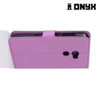 Чехол книжка для HTC One X10 - Фиолетовый