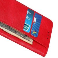 Чехол книжка для Huawei Honor 20 Pro с магнитом и отделением для карты - Красный