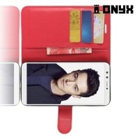Чехол книжка для Huawei Honor 9 Lite - Красный