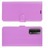 Чехол книжка для Huawei P Smart 2021 отделения для карт и подставка Фиолетовый