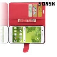 Чехол книжка для Huawei P10 Plus - Красный