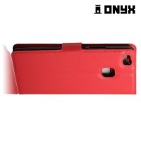 Чехол книжка для Huawei P9 lite - Красный